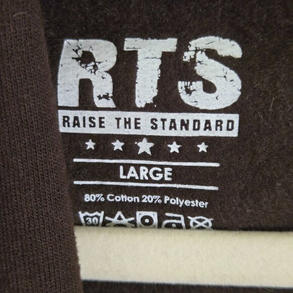 RTS Behind Every Strong Person Hoodie Chocolate Brown Unique Pockets Size L - Picture 12 of 12